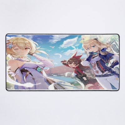 Lumine, Jean And Amber Genshin Impact Mouse Pad Official Anime Mouse Pad Merch