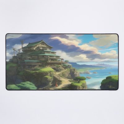 House Above The Clouds - A Dreamy Anime Artwork Mouse Pad Official Anime Mouse Pad Merch