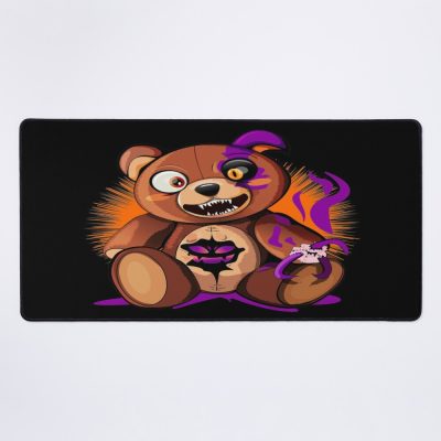 Cute And Creepy Teddy Bear -  Plushie Gift For Halloween And Horror Lovers  - Black Version Mouse Pad Official Anime Mouse Pad Merch