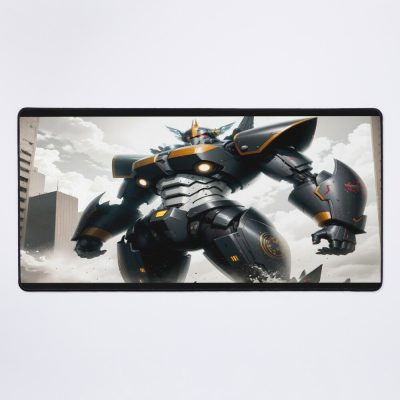 Black, Gold And Silver Mecha Mouse Pad Official Anime Mouse Pad Merch