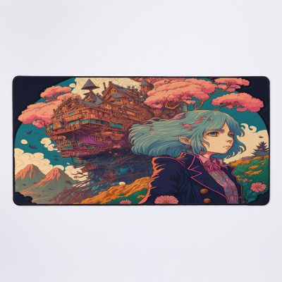 A Howl'S Castle Mouse Pad Official Anime Mouse Pad Merch