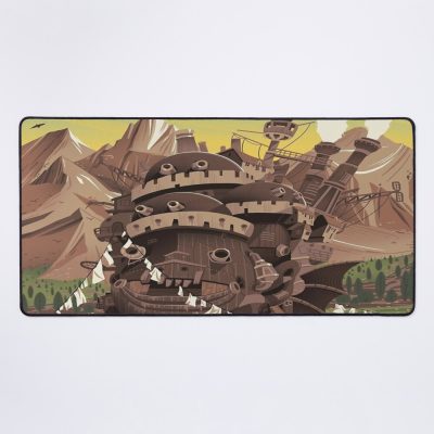 The Moving Vintage Castle Howl'S Poster Mouse Pad Official Anime Mouse Pad Merch