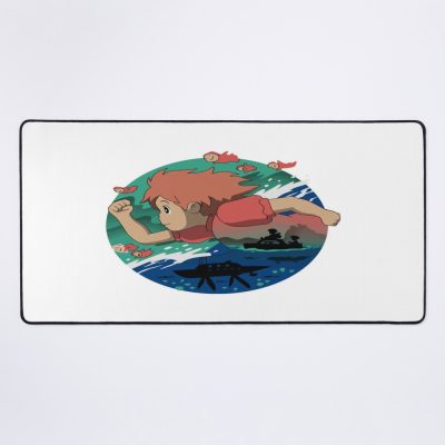 Kelalen Ponyo On The Cliff By The Sea Lungaku Mouse Pad Official Anime Mouse Pad Merch