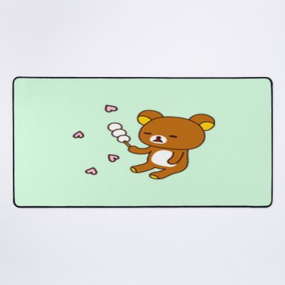 Rilakkuma Kawaii Bear Eating Marshmallow Mouse Pad Official Anime Mouse Pad Merch