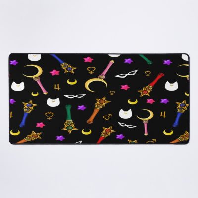 Sailor Scouts - Black Mouse Pad Official Anime Mouse Pad Merch