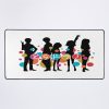 Silhouettes Of Toradora Anime Characters In Black With Multicolored Bubbles Mouse Pad Official Anime Mouse Pad Merch