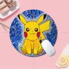 BANDAI Pokemon Small Round Kawaii Cartoon Anime Gaming Mouse Pad Keyboard Mouse Mats Deskpad Girls Writing 1 - Anime Mouse Pad Shop