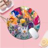 BANDAI Pokemon Small Round Kawaii Cartoon Anime Gaming Mouse Pad Keyboard Mouse Mats Deskpad Girls Writing 11 - Anime Mouse Pad Shop