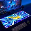 Backlight Mause Pad With Wire Gamer Accessories RGB Pokemon Mousepad Anime Luminous Mouse Gaming Desk Mat 11 - Anime Mouse Pad Shop