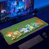 Backlight Mause Pad With Wire Gamer Accessories RGB Pokemon Mousepad Anime Luminous Mouse Gaming Desk Mat 16 - Anime Mouse Pad Shop