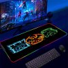 Backlight Mause Pad With Wire Gamer Accessories RGB Pokemon Mousepad Anime Luminous Mouse Gaming Desk Mat 7 - Anime Mouse Pad Shop