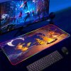 Backlight Mause Pad With Wire Gamer Accessories RGB Pokemon Mousepad Anime Luminous Mouse Gaming Desk Mat 8 - Anime Mouse Pad Shop