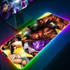 Mousepad Rgb Mouse Pad Xxl JOJO Keyboard Pc Gamer Desk Mat Gaming Accessories Cabinet Mats Anime 20 - Anime Mouse Pad Shop