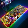 Mousepad Rgb Mouse Pad Xxl JOJO Keyboard Pc Gamer Desk Mat Gaming Accessories Cabinet Mats Anime 5 - Anime Mouse Pad Shop