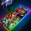 Mousepad Rgb Mouse Pad Xxl JOJO Keyboard Pc Gamer Desk Mat Gaming Accessories Cabinet Mats Anime 9 - Anime Mouse Pad Shop