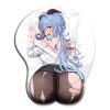 Genshin Impact nilou ganyu mona sexy ass mousepad with wrist rest 3D big butt anime kawaii 2 - Anime Mouse Pad Shop